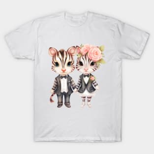 Zebra Couple Gets Married T-Shirt